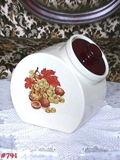 McCOY POTTERY FRUIT FESTIVAL VINTAGE TILT COOKIE JAR OR CANISTER