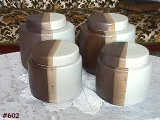 McCoy Pottery Sandstone Canister Set of 4