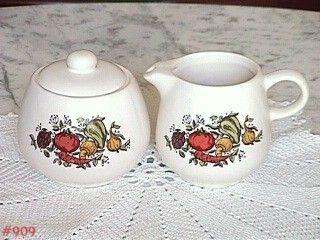 McCoy Pottery Spice Delight Creamer and Sugar