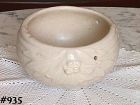 Vintage McCoy Pottery Matte White Leaves and Berries Hanging Planter