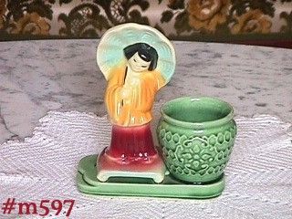 Shawnee Pottery Oriental Girl with Urn Planter