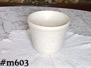 SHAWNEE POTTERY -- FLOWER AND FERN JARDINIERE (WHITE)