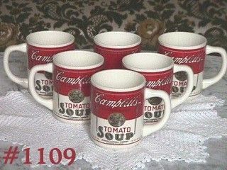 McCoy Pottery Six Campbell Tomato Soup Cups