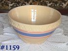 MCCOY POTTERY -- VINTAGE STONEWARE MIXING BOWL WITH SQUARE BOTTOM