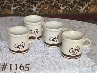 McCoy Pottery Pasta Corner Cups Set of Four