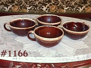 McCoy Pottery Set of Four Brown Drip Bowls