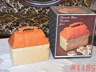 McCOY POTTERY LUNCH BOX VINTAGE COOKIE JAR IN ORIGINAL BOX