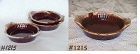 McCoy Pottery Brown Drip Bakers 4 Bowls Individual Size
