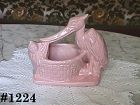 McCoy Pottery Pink Stork with Baby Planter