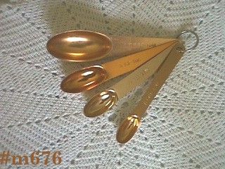 Vintage Measuring Spoon Set with Metric Equivalents