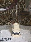 McCoy Pottery Blue Stripes Candle Lamp