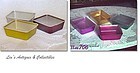 Vintage Square Aluminum Refrigerator Containers Lot of 7
