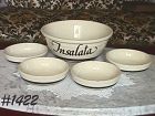 McCOY POTTERY PASTA CORNER LINE SALAD SET 5 BOWLS