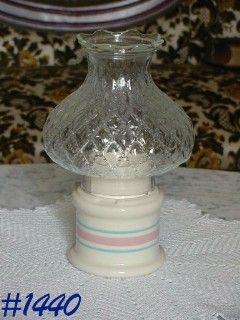 McCoy Pottery Pink and Blue Candle Lamp