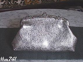 VINTAGE PLASTIC EVENING BAG -- WITH RHINESTONES!