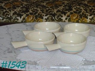 McCoy Pottery Four Pink and Blue Casseroles