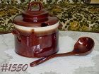McCoy Pottery Brown Drip Large Tureen with Ladle