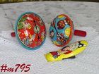 VINTAGE TOYS TWO METAL NOISEMAKERS AND 1 METAL CLICKER NOISEMAKER