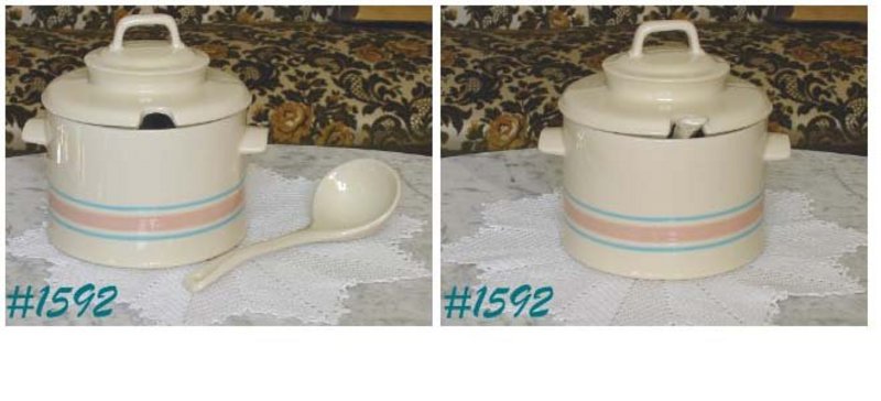 McCoy Pottery Pink and Blue Tureen Set
