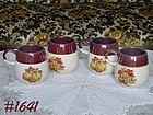 McCOY POTTERY -- SET OF 4 FRUIT FESTIVAL MUGS