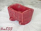 SHAWNEE POTTERY VINTAGE BURGUNDY COLOR BABY CRADLE PLANTER