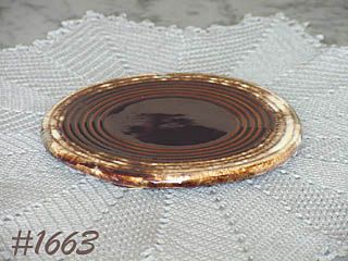 McCOY POTTERY  BROWN DRIP TRIVET