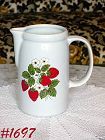McCOY POTTERY STRAWBERRY COUNTRY PITCHER IN MINT CONDITION