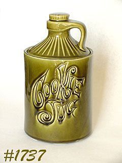 McCoy Pottery New Design Cookie Jug in Olive Green Color