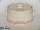 McCoy Pottery Pink and Blue Stonecraft Casserole