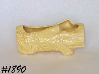 McCoy Pottery Yellow Log Planter