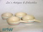 McCoy Pottery Four Pink and Blue Casseroles