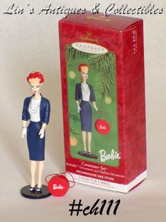 2000 Hallmark Commuter Barbie Set of Two Ornaments