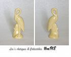 Shawnee Pottery Crane Figurine Yellow Miniature