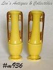 Shawnee Pottery Bud Vases with Gold Trim