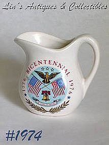 McCOY POTTERY -- BICENTENNIAL MINI PITCHER (6 OZ.)