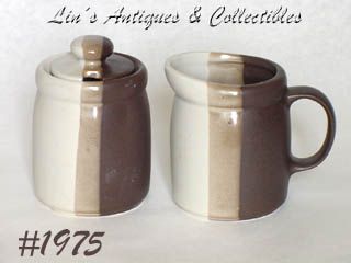 McCoy Sandstone Creamer and Sugar