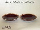 VINTAGE McCOY POTTERY FUTURA BROWN DRIP BOWLS