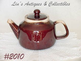 McCoy Pottery Brown Drip Teapot