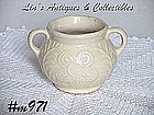 SHAWNEE POTTERY -- FLOWER AND FERN SUGAR BOWL (WHITE)