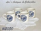 McCOY POTTERY -- BLUE WILLOW MUGS (4)
