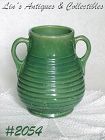 Vintage McCoy Stoneware Green Vase 1930s Ring Design