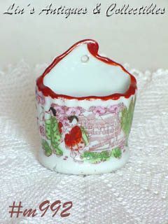 GEISHA GIRL PORCELAIN MATCH HOLDER