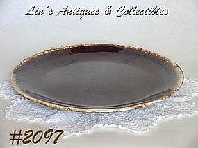 McCOY POTTERY -- BROWN DRIP CHOP PLATE (CHARGER)