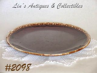 McCoy Pottery Brown Drip Chop Plate Platter