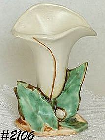 McCOY POTTERY -- SINGLE LILY VASE (WHITE)