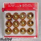 Vintage Shiny Brite Ornaments Gold Color Dozen