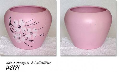 McCoy Pottery Spring Wood Line Pink Jardiniere