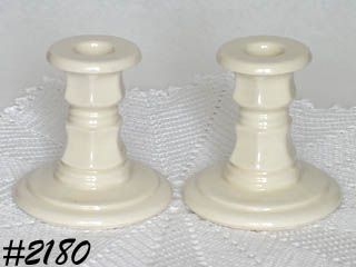 McCoy Pottery Rare Stonecraft Candle Holders Pair