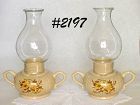 McCoy Pottery Old Heritage Candle Lamps Pair