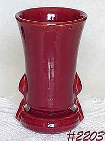 McCOY POTTERY -- BURGUNDY VASE (8 1/4")